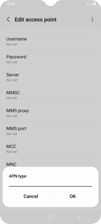 Key in mms and press OK.