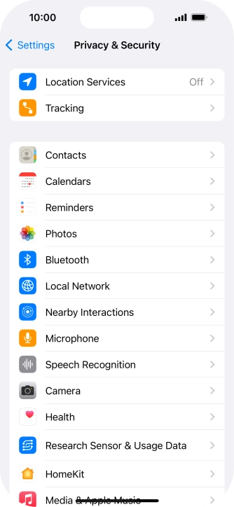 Press Location Services. Press Location Services.