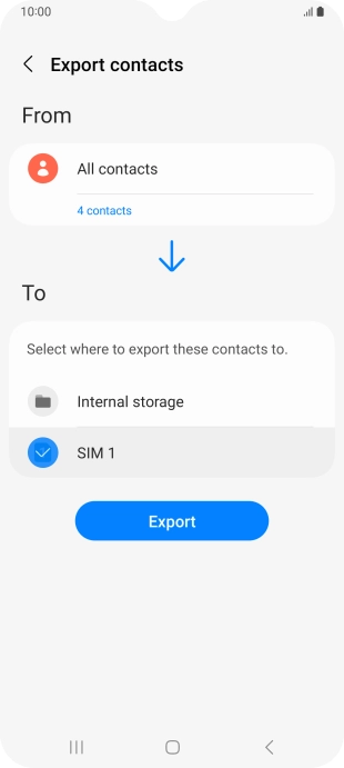 Press Export.
