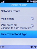 Select Preferred network type.