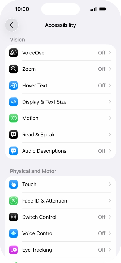 Press Display & Text Size.