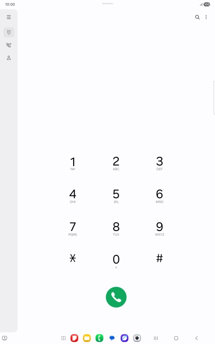 Press the keypad icon.
