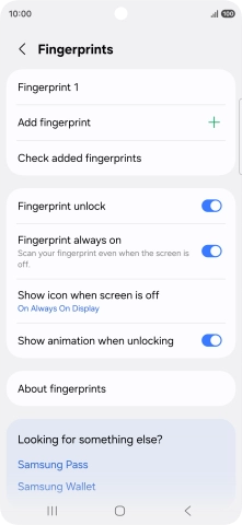 Press the required settings to turn them on or off.