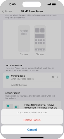 Press Delete Focus.