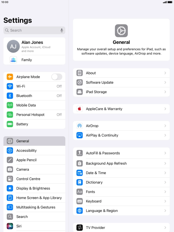 Press Display & Brightness.