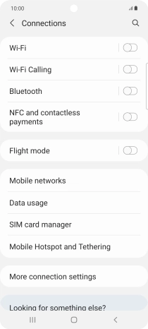 Press NFC and contactless payments. Press NFC and contactless payments.