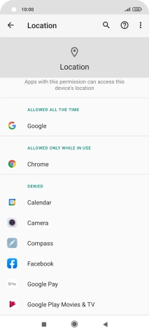 Press the required app. Press the required app.