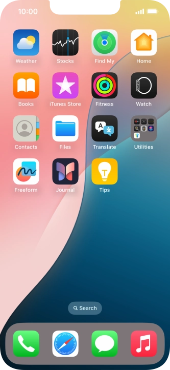 Press and hold the required app.