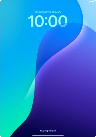 Slide your finger upwards starting from the bottom of the screen.
