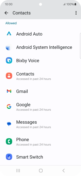 Press the required app. Press the required app.