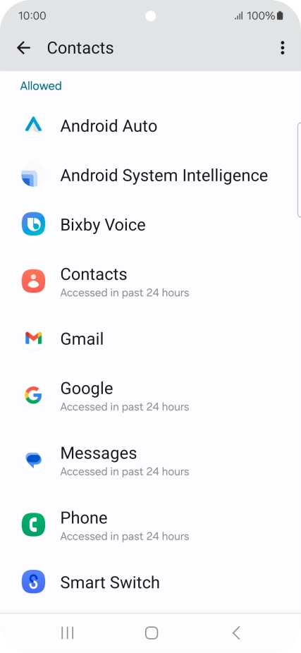 Press the required app. Press the required app.