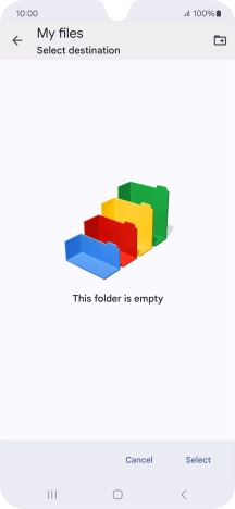 To create a new folder, press the new folder icon and follow the instructions on the screen to create a new folder. To create a new folder, press the new folder icon and follow the instructions on the screen to create a new folder.