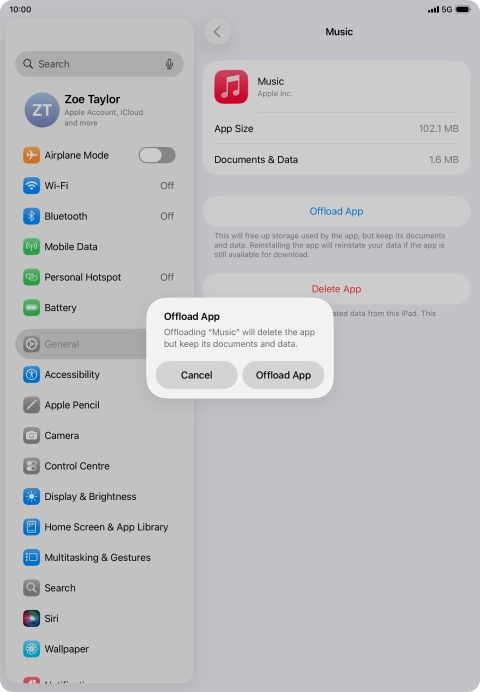 Press Offload App.