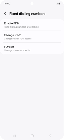 Press Enable FDN.
