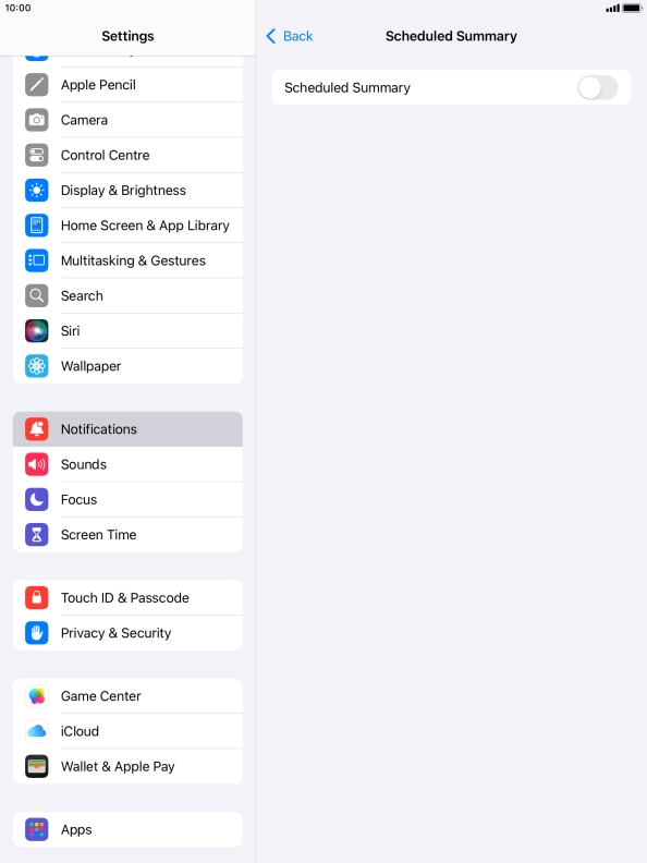 Press the indicator next to 