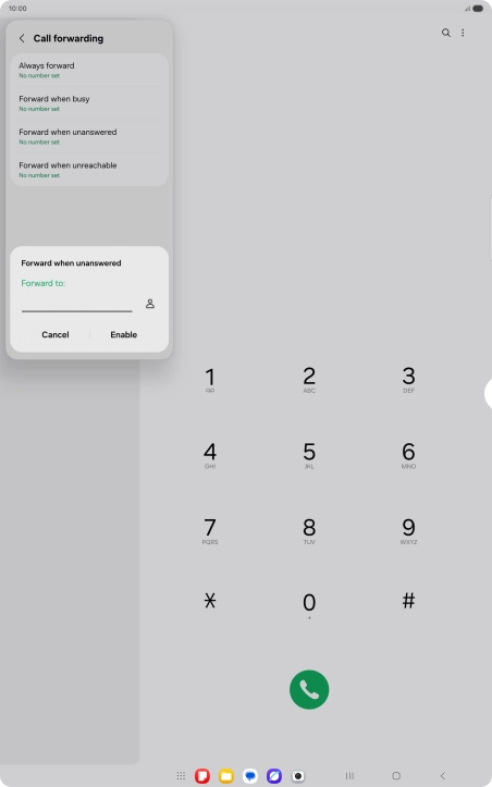 Key in +447836121121 and press Enable.
