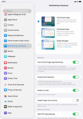 Press Windowed Apps. Press Windowed Apps.