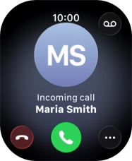 Press the Digital Crown when you get a call. Press the Digital Crown when you get a call.