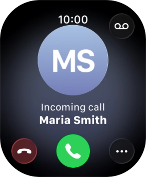 Press the Digital Crown when you get a call. Press the Digital Crown when you get a call.