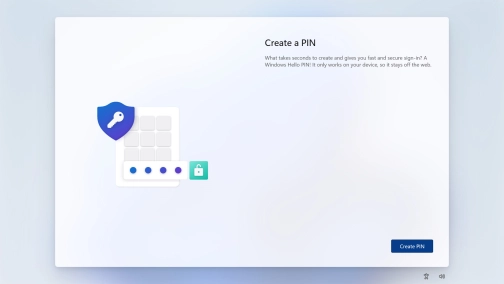 Click Create PIN. Click Create PIN.
