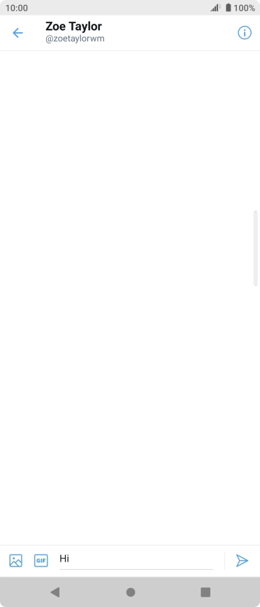 Write the required message and press the send icon. Write the required message and press the send icon.
