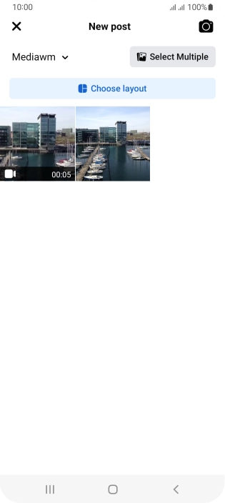 Press the required picture or video clip.