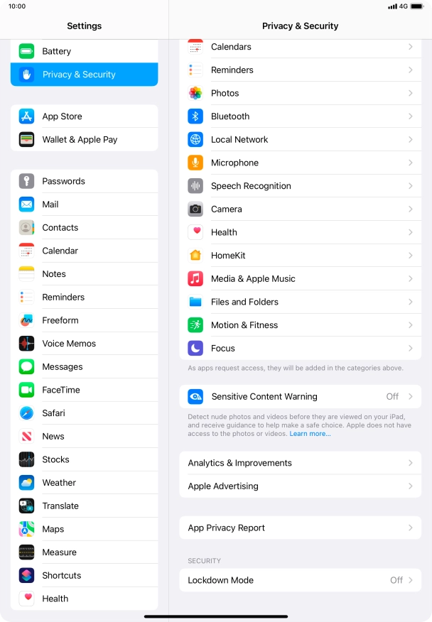 Press App Privacy Report. Press App Privacy Report.