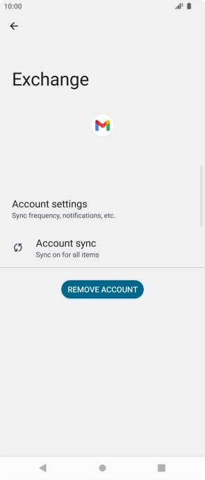 Press REMOVE ACCOUNT.