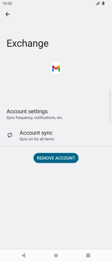 Press REMOVE ACCOUNT.