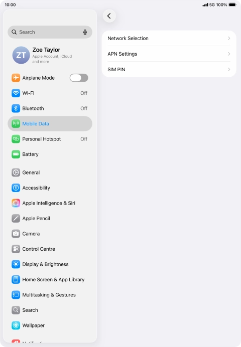 Press APN Settings. Press APN Settings.