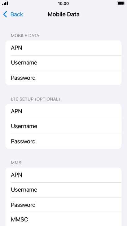 Press APN and key in wap.vodafone.co.uk. Press APN and key in wap.vodafone.co.uk.