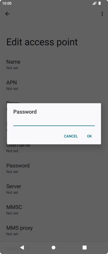 Key in wap and press OK. Key in wap and press OK.