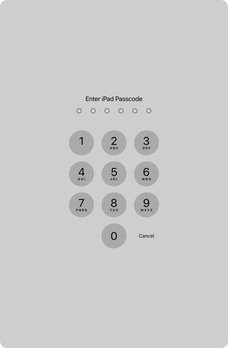 Use the lock code you created.