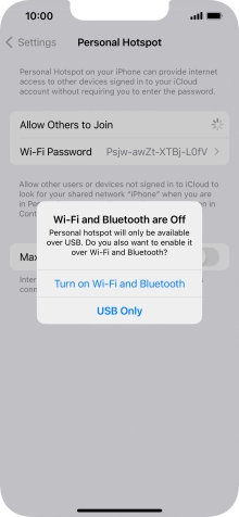 If Wi-Fi is turned off, press Turn on Wi-Fi and Bluetooth. If Wi-Fi is turned off, press Turn on Wi-Fi and Bluetooth.