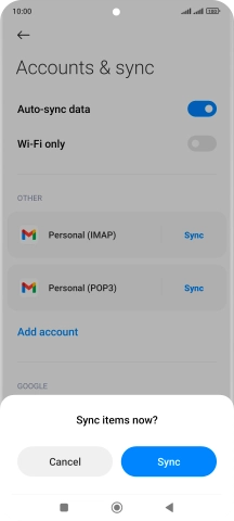 If you turn on the function, press Sync.