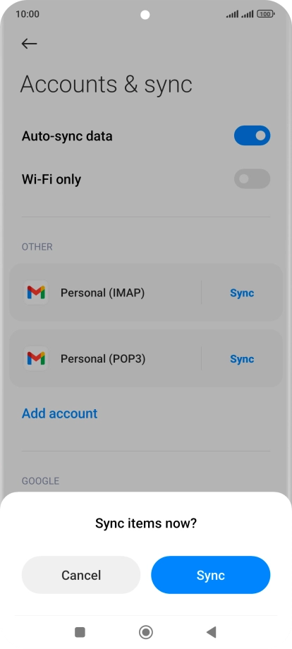 If you turn on the function, press Sync.