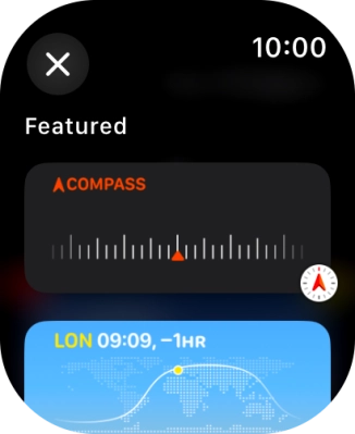 Press the required widget.