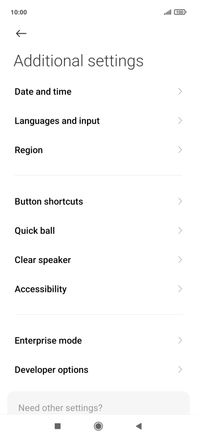 Press Languages and input.