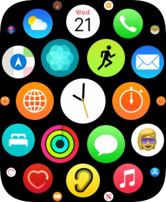 Press the message icon. Press the message icon.