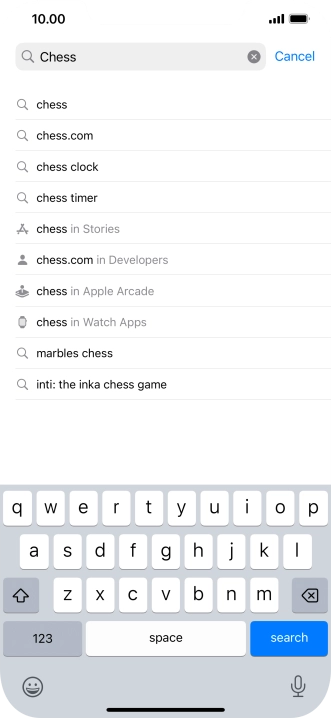 Press search.
