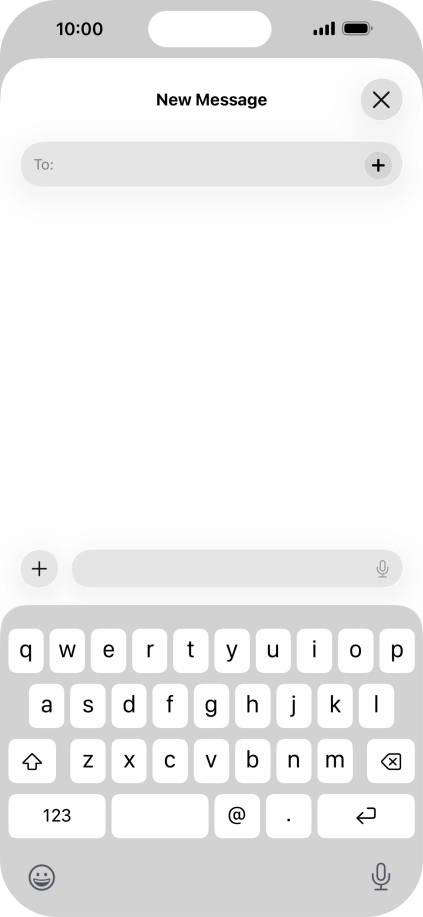 Press To: and key in the first letters of the recipient's name.