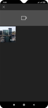 Press the required video clip. Press the required video clip.