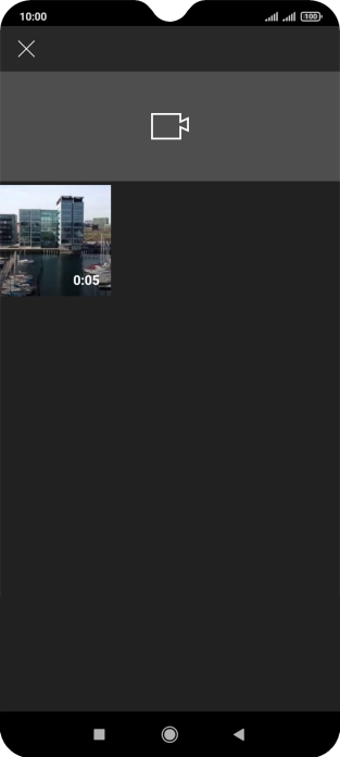 Press the required video clip. Press the required video clip.