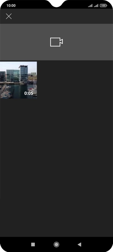 Press the required video clip. Press the required video clip.