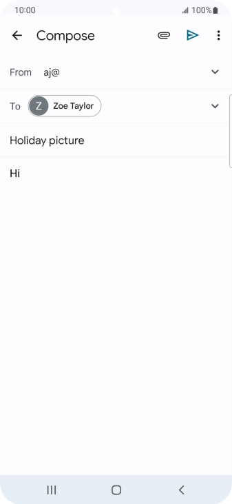 Press the attachment icon. Press the attachment icon.