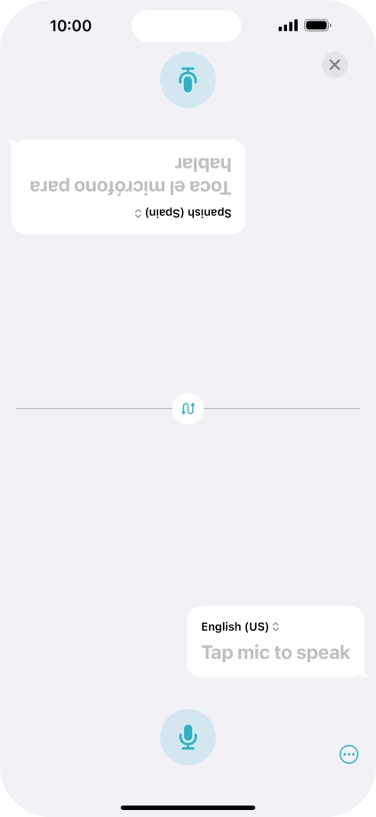 Press the end icon to end two-way view.