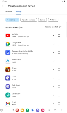 Press the required app.