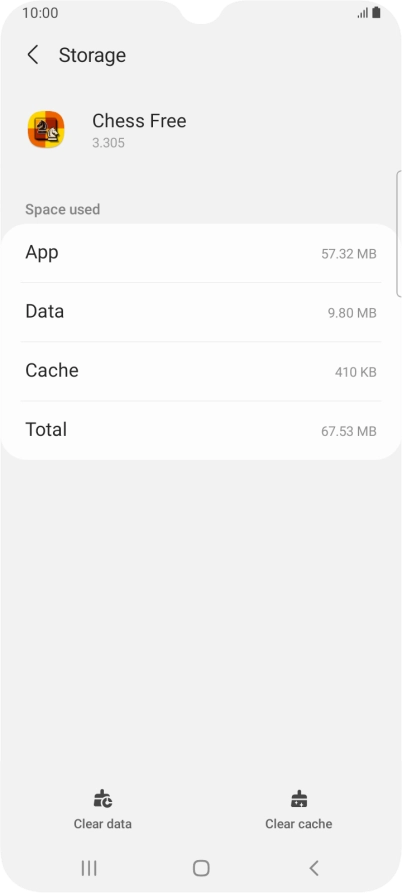 Press Clear cache.