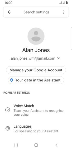 Press Voice Match.