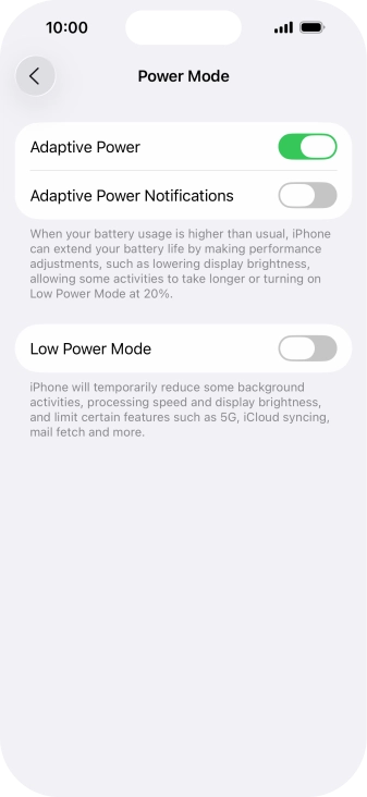 Press the indicator next to 